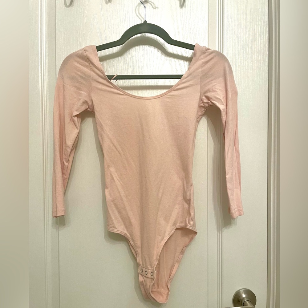 Pastel Pink Scoop Neck Bodysuit